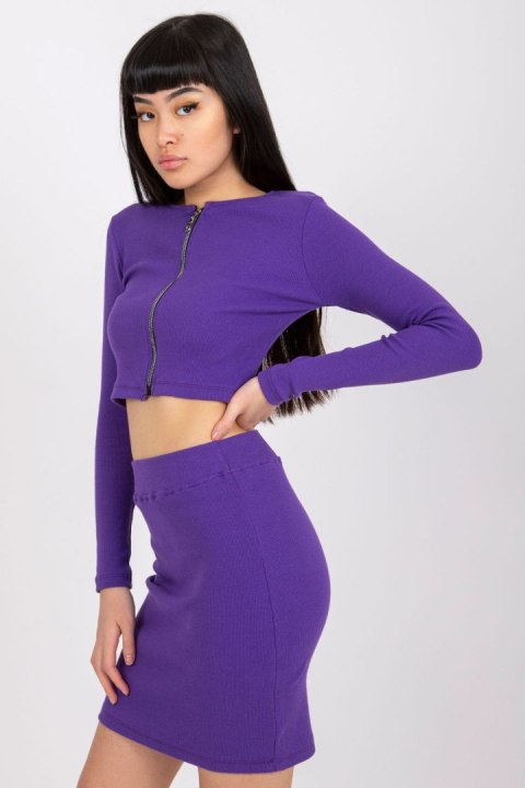 Spódnica Komplet Model RV-KMPL-7526.03 Dark Violet - Rue Paris Spódnica Komplet Model RV-KMPL-7526.03 Dark Violet - Rue Paris
