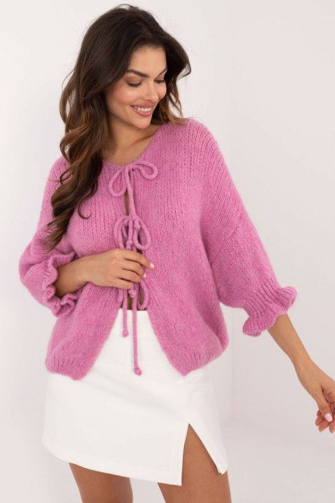 Sweter Damski Model MI-SW-2911.91 Dark Pink - Italy Moda Sweter Damski Model MI-SW-2911.91 Dark Pink - Italy Moda