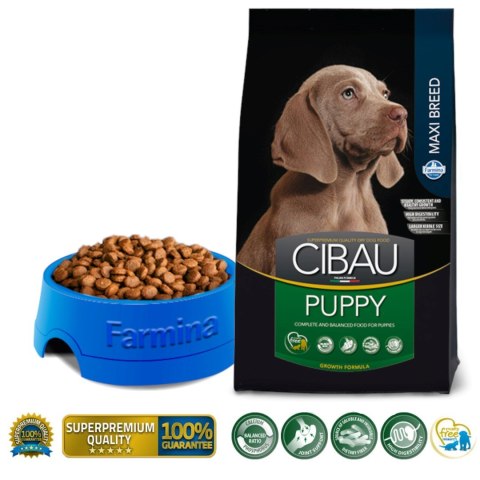 FARMINA Cibau Puppy Maxi - sucha karma dla szczeniąt - 12kg + 2kg FARMINA Cibau Puppy Maxi - sucha karma dla szczeniąt - 12kg + 2kg