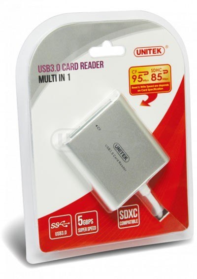 CZYTNIK KART PAMIĘCI ALL-IN-ONE USB 3.0; Y-9313 Unitek
