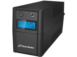 UPS LINE-INTERACTIVE 650VA 2X 230V PL OUT, RJ11 IN/OUT, USB, LCD PowerWalker