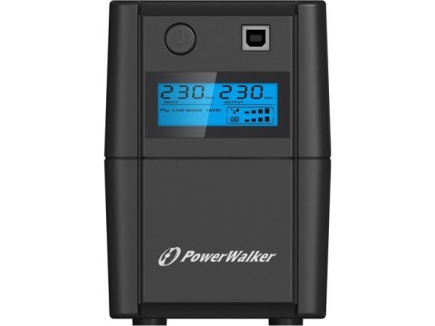 UPS LINE-INTERACTIVE 650VA 2X 230V PL OUT, RJ11 IN/OUT, USB, LCD PowerWalker UPS LINE-INTERACTIVE 650VA 2X 230V PL OUT, RJ11 IN/OUT, USB, LCD PowerWalker