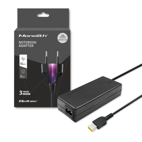 Zasilacz do IBM Lenovo 65W | 20V | 3.25A | slim tip Qoltec