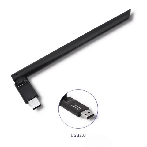 Adapter Wi-Fi USB z anteną bezprzewodowy Qoltec Adapter Wi-Fi USB z anteną bezprzewodowy Qoltec