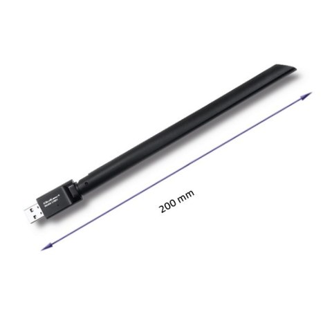 Adapter Wi-Fi USB z anteną bezprzewodowy Qoltec Adapter Wi-Fi USB z anteną bezprzewodowy Qoltec