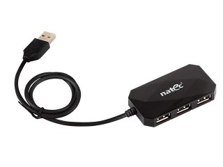Hub USB 4-porty LOCUST USB 2.0 Czarny Natec