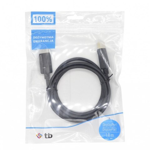 Kabel DisplayPort M/M 1.8 m. czarny v 1.1 TB Kabel DisplayPort M/M 1.8 m. czarny v 1.1 TB