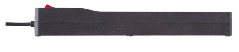 Listwa przeciwprzepięciowa ZX 510, 1L, 1,0m, czarna Lestar