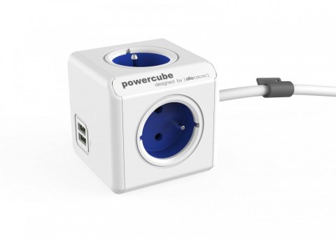 Listwa zasilająca PowerCube Extended USB 1,5m 2402BL/FREUPC Niebieska Allocacoc Listwa zasilająca PowerCube Extended USB 1,5m 2402BL/FREUPC Niebieska Allocacoc