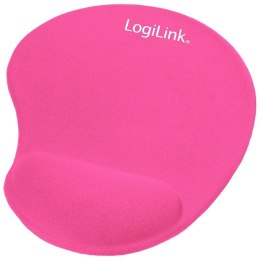 Podkładka pod mysz żelowa, kolor różowy LogiLink