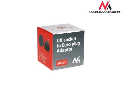 Przejściówka adapter EU na UK MCE72 Czarna Maclean