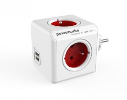 Rozgałęziacz PowerCube Original USB 2202RD/FROUPC Czerwony Allocacoc