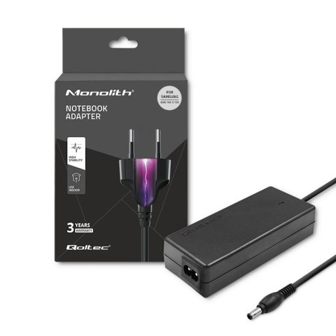 Zasilacz dedykowany do Samsung 60W | 19V | 3.15A | 5.5*3.5+pin Qoltec