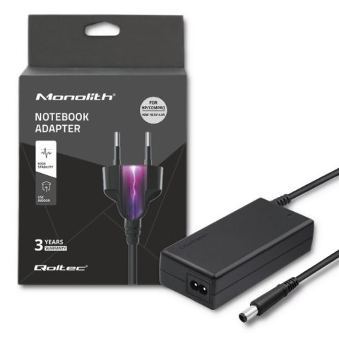 Zasilacz do HP Compaq 90W | 18.5V | 4.9A | 7.4*5.0+pin Qoltec Zasilacz do HP Compaq 90W | 18.5V | 4.9A | 7.4*5.0+pin Qoltec