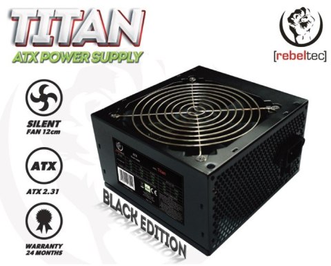 Zasilacz uniwersalny komputerowy ATX ver. 2.31 TITAN 500 Rebeltec Zasilacz uniwersalny komputerowy ATX ver. 2.31 TITAN 500 Rebeltec