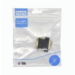 Adapter DVI M - VGA F pozłacany, 24+5/15 pin TB