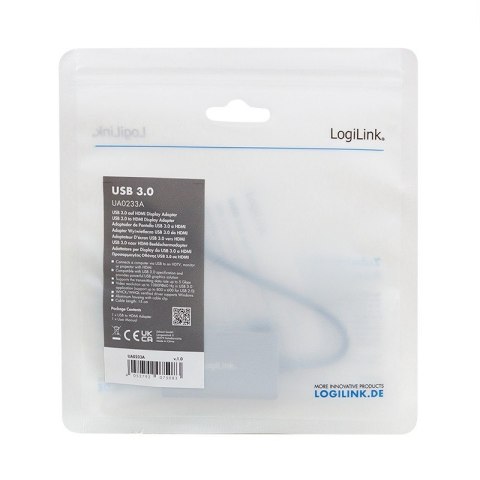 Adapter USB3.0 do HDMI LogiLink Adapter USB3.0 do HDMI LogiLink