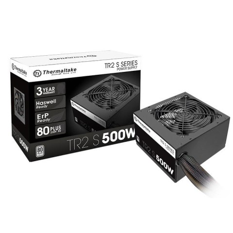 Chłodzenie TR2 S Black 500W (80+ 230V EU, 2xPEG, 120mm, Single Rail) Thermaltake