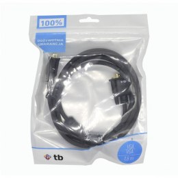 Kabel VGA 15M-15M 1.8 m., czarny pozłacany TB