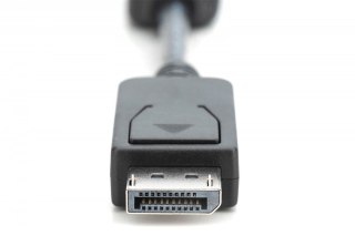 Kabel adapter Displayport z zatrzaskiem 1080p 60Hz FHD Typ DP/HDMI A M/Ż czarny 0,15m Digitus