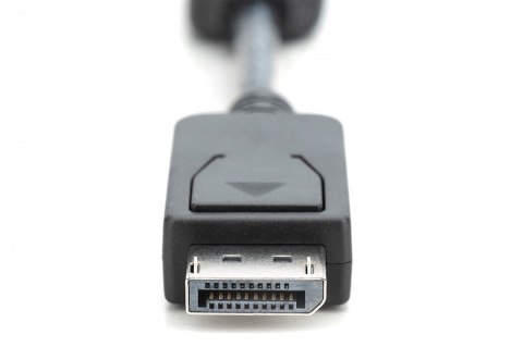 Kabel adapter Displayport z zatrzaskiem 1080p 60Hz FHD Typ DP/HDMI A M/Ż czarny 0,15m Digitus