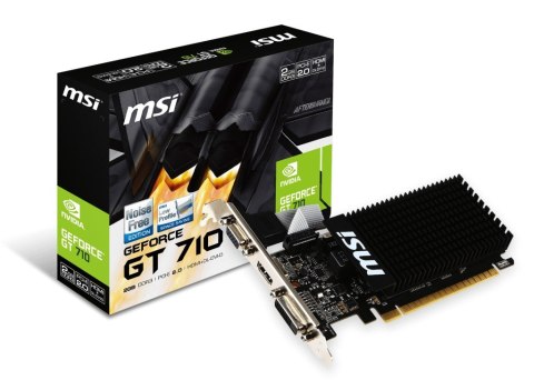 Karta graficzna GeForce GT 710 2GB DDR3 64BIT DVI/D-SUB/HDMI MSI