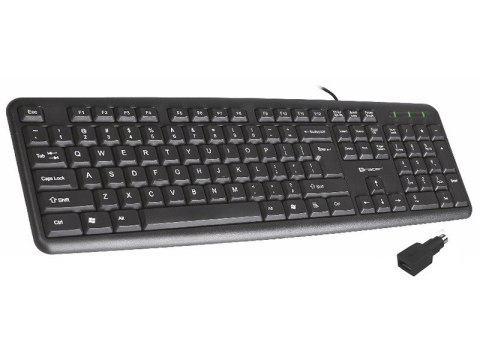 Klawiatura Maverick Black USB + PS2 Adapter Tracer