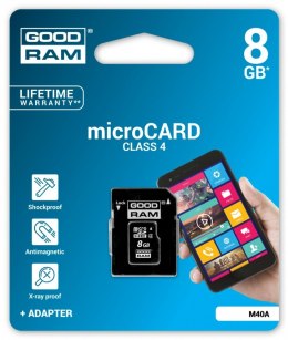 MicroSD 8GB C4 1-adapter GOODRAM
