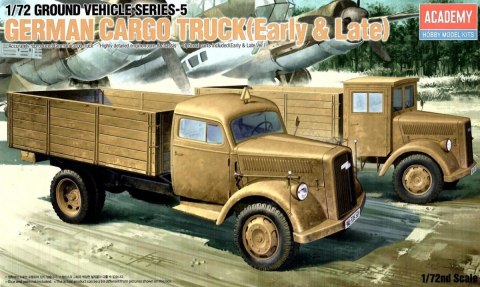 Model plastikowy German Cargo Truck (Early&Late) Academy Model plastikowy German Cargo Truck (Early&Late) Academy