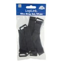 Organizator kabli, rzep, 15cm, 10szt. czarny LogiLink