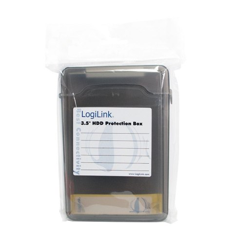 Pudełko ochronne do HDD 3.5 cala Czarne LogiLink Pudełko ochronne do HDD 3.5 cala Czarne LogiLink