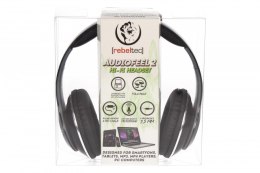 Słuchawki stereo z mikrofonem, 4pin mini jack AUDIOFEEL2 BLACK Rebeltec