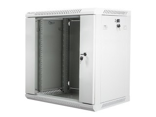 Szafa instalacyjna wisząca 19'' 12U 600X450mm szara (drzwi szklane) Lanberg