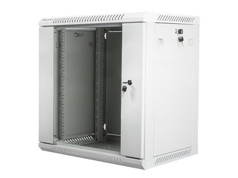 Szafa instalacyjna wisząca 19'' 12U 600X450mm szara (drzwi szklane) Lanberg