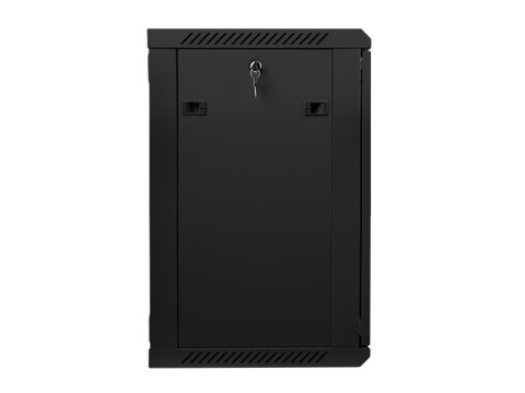 Szafa instalacyjna wisząca 19'' 15U 600X450mm czarna (drzwi szklane) Lanberg
