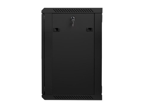 Szafa instalacyjna wisząca 19'' 15U 600X450mm czarna (drzwi szklane) Lanberg