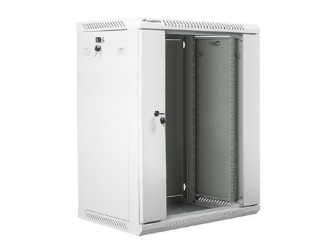 Szafa instalacyjna wisząca 19'' 15U 600X450mm szara (drzwi szklane) Lanberg