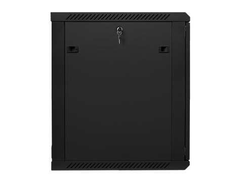 Szafa instalacyjna wisząca 19'' 15U 600X600mm czarna (drzwi szklane) Lanberg