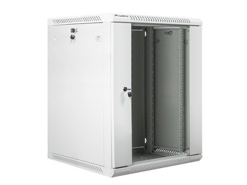 Szafa instalacyjna wisząca 19'' 15U 600X600mm szara (drzwi szklane) Lanberg