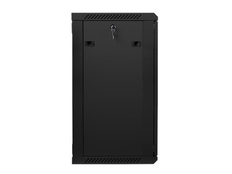 Szafa instalacyjna wisząca 19'' 18U 600X450mm czarna (drzwi szklane) Lanberg