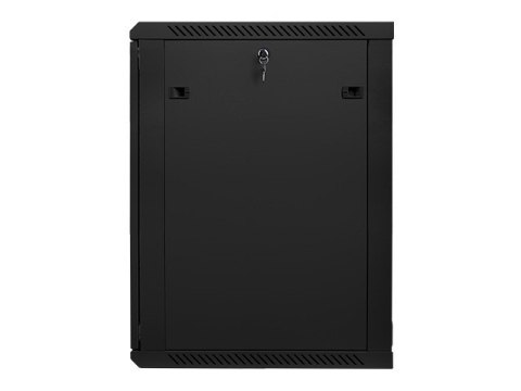 Szafa instalacyjna wisząca 19'' 18U 600X600mm czarna (drzwi szklane) Lanberg