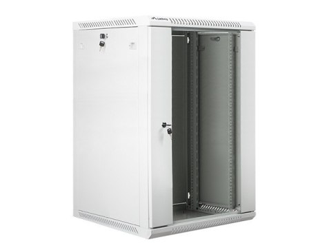 Szafa instalacyjna wisząca 19 18U 600X600mm szara (drzwi szklane) Lanberg