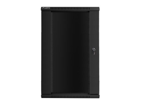 Szafa instalacyjna wisząca 19'' 22U 600X600mm czarna (drzwi szklane) Lanberg