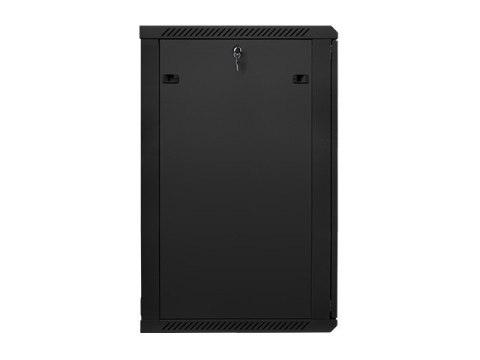 Szafa instalacyjna wisząca 19'' 22U 600X600mm czarna (drzwi szklane) Lanberg