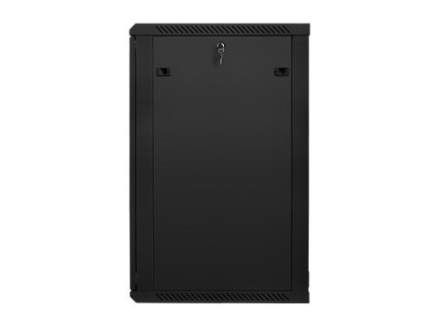 Szafa instalacyjna wisząca 19'' 22U 600X600mm czarna (drzwi szklane) Lanberg