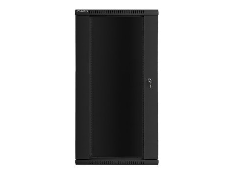 Szafa instalacyjna wisząca 19'' 27U 600X450mm czarna (drzwi szklane) Lanberg