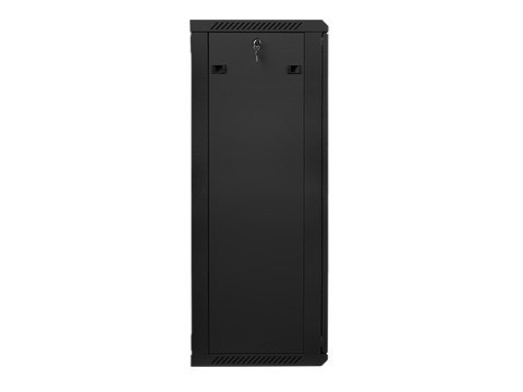Szafa instalacyjna wisząca 19'' 27U 600X450mm czarna (drzwi szklane) Lanberg