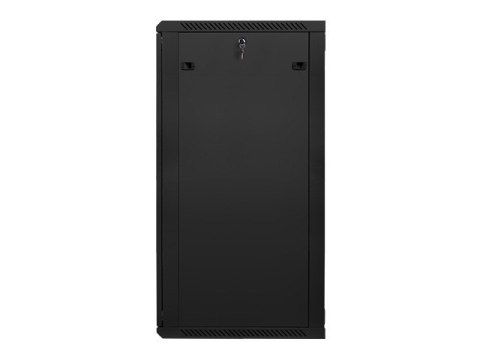 Szafa instalacyjna wisząca 19'' 27U 600X600mm czarna (drzwi szklane) Lanberg