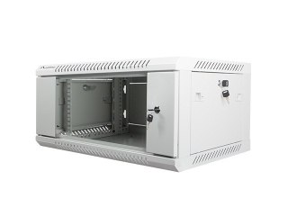 Szafa instalacyjna wisząca 19'' 4U 600X450mm szara (drzwi szklane) Lanberg