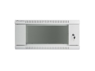 Szafa instalacyjna wisząca 19 cali 4U 600X450mm szara (drzwi szklane)